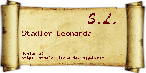 Stadler Leonarda névjegykártya